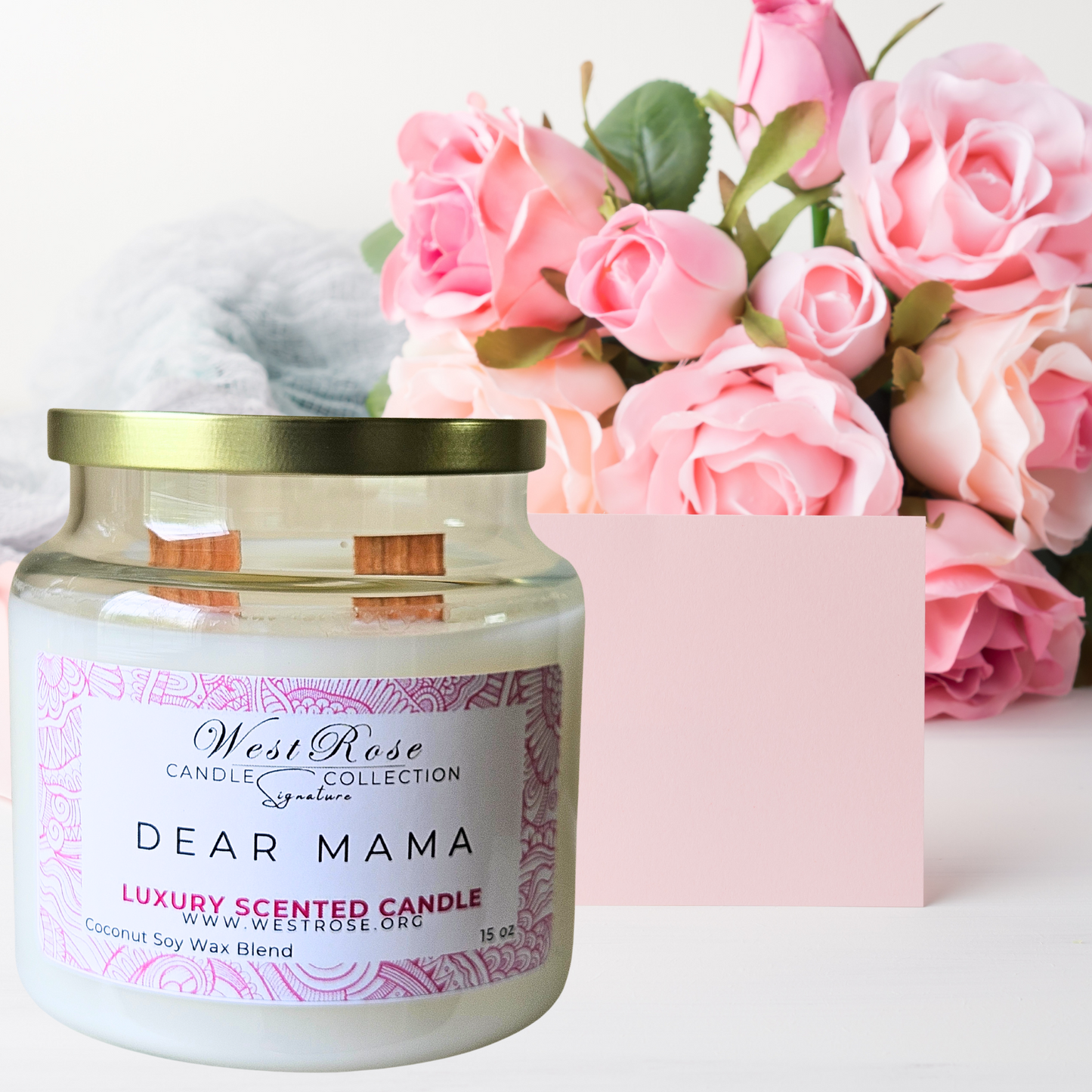 Signature Luxury Candle 15 oz, Dear Mama