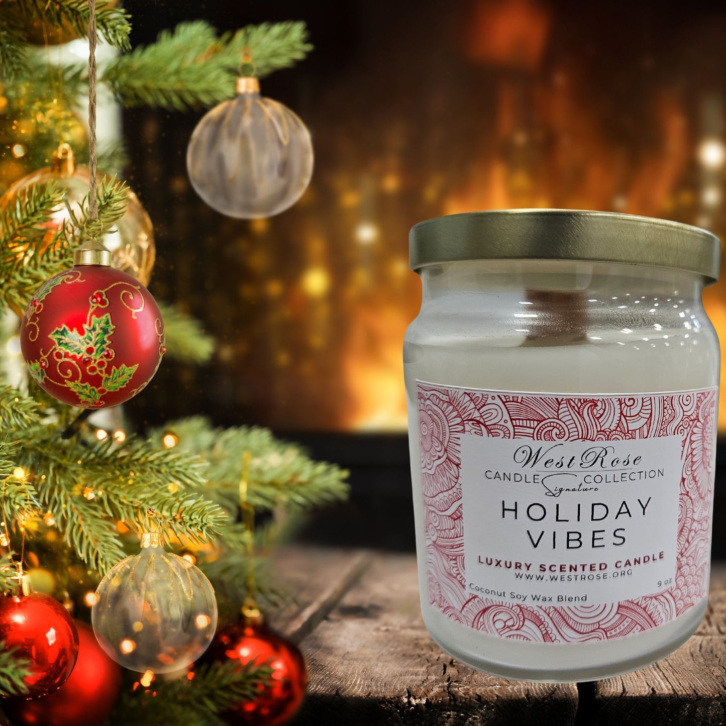 Signature Luxury Candle 9 oz, Holiday Vibes